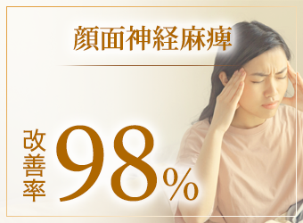 顔面神経麻痺の改善率98%